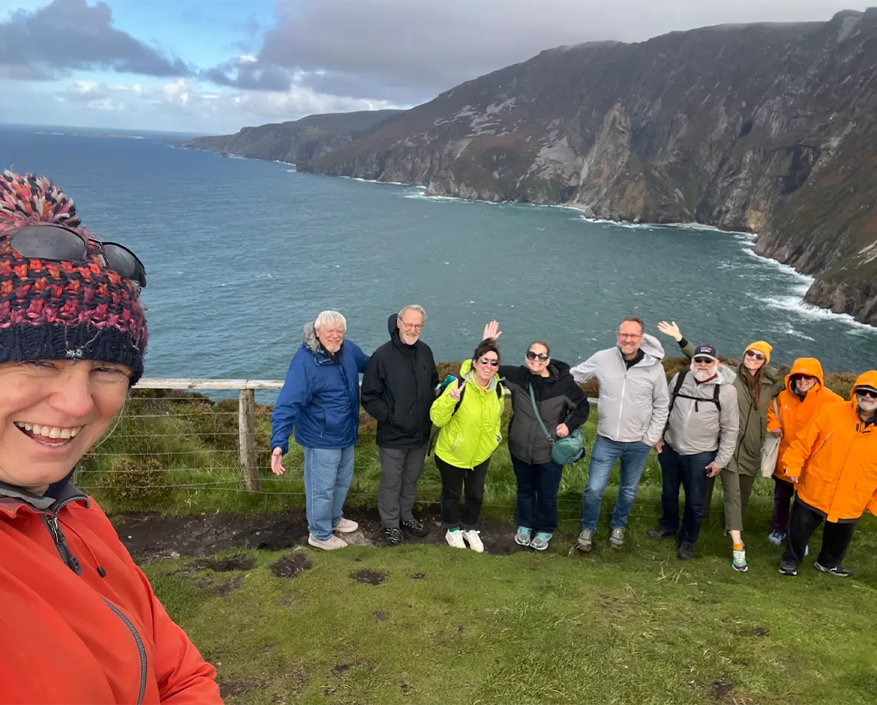 Selfie in front of Sliabh Liag Cliffs