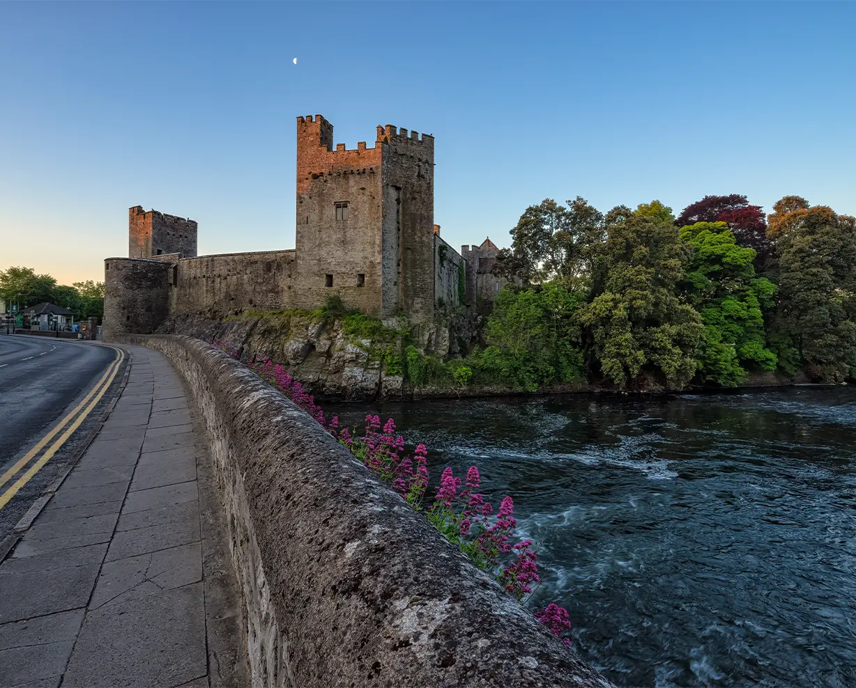 Cahir Castle view from bridge over river