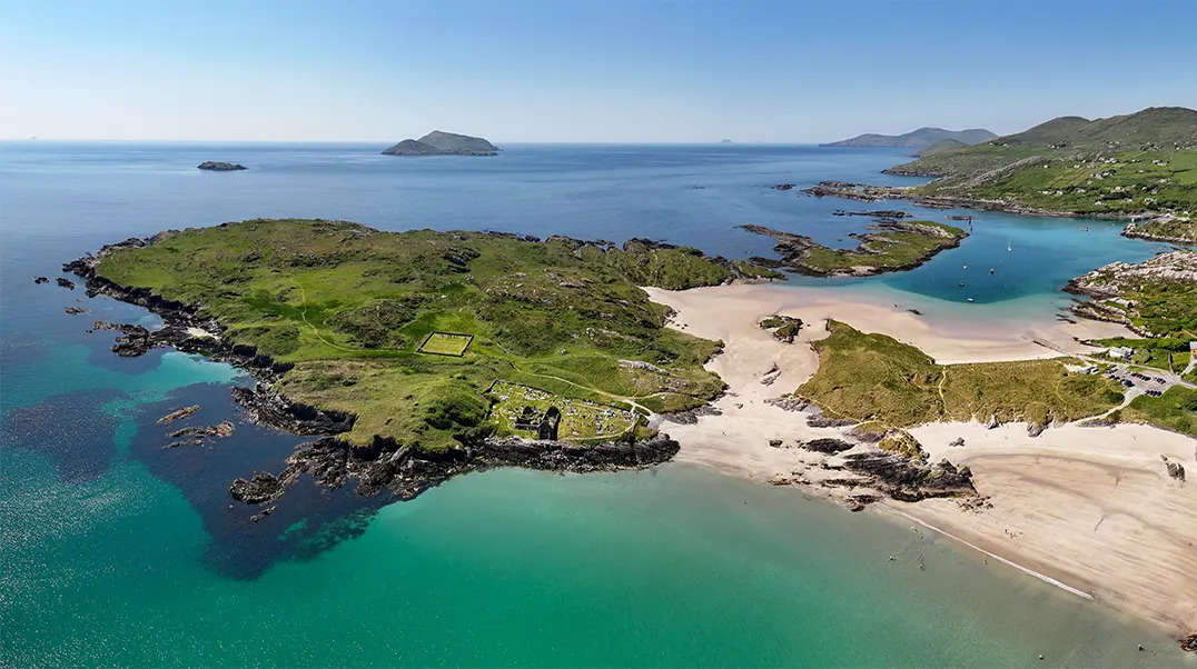 Peninsula with beach on the Atlantic coast