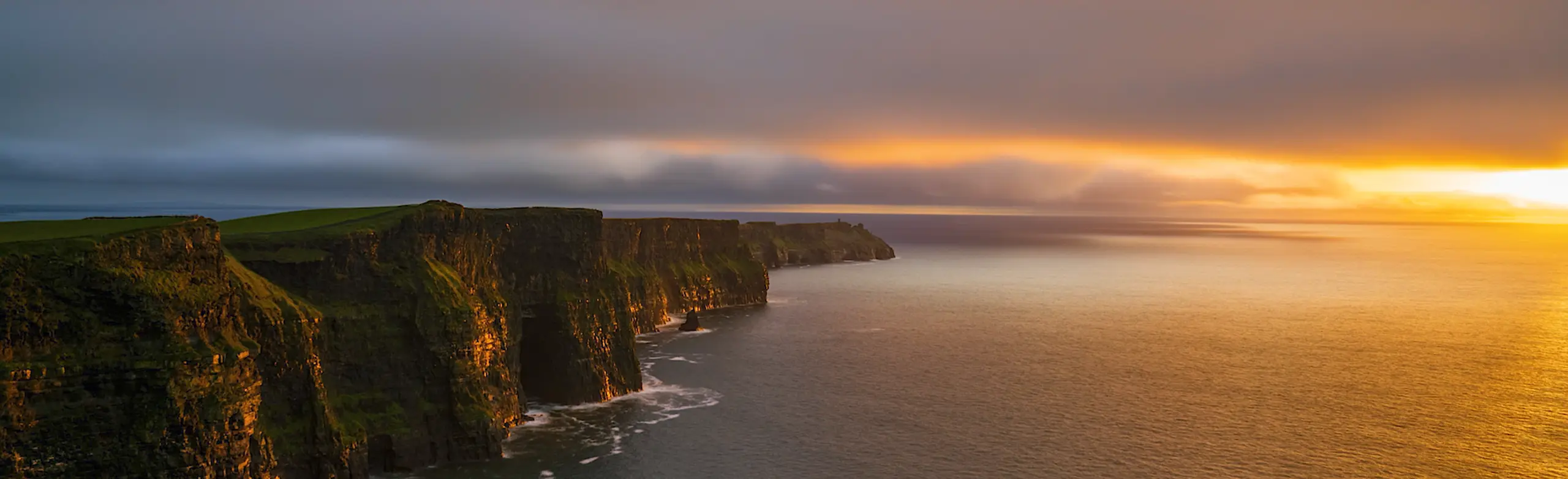 Scenic cliffs in evening light
