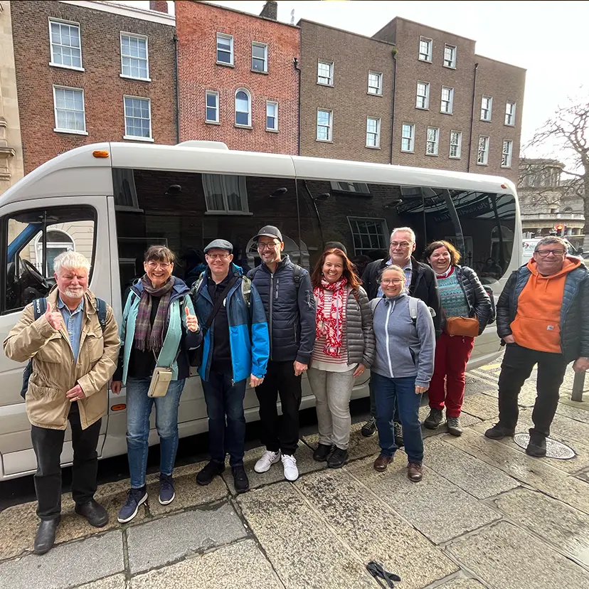 Tour Group in front of Bus